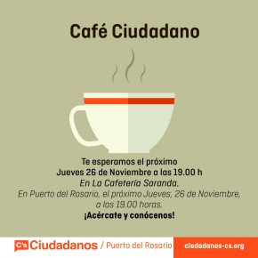 Puerto del Rosario acoge el primer ‘café ciudadano’ de la isla con el candidato al Senado