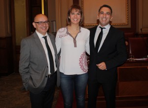 De izquierda a derecha: Antonio Blanco, Evelyn Alonso y Enrique Rosales, concejales de C´s en el Ayuntamiento de Santa Cruz de Tenerife.