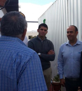 Benjamín Perdomo, consejero de Cs en el Cabildo de Lanzarote durante una visita a la planta desaladora