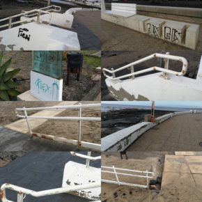 Ciudadanos denuncia la falta de mantenimiento y el deterioro del acceso y paseo de Playa Honda